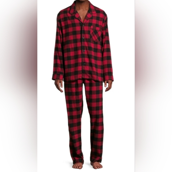 Mens Plaid Flannel Pajama Set - 2 XL - Picture 1 of 6